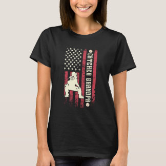 Basebollfångare Farfar till en basebollfångare USA T Shirt