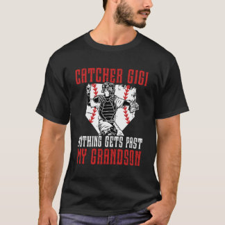 Basebollfångare Gigi Stolt Gigi av en basebollkatt T Shirt