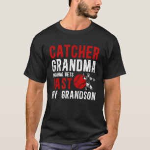 Basebollfångare Mormor Stolt Mormor Till En Basebo T Shirt