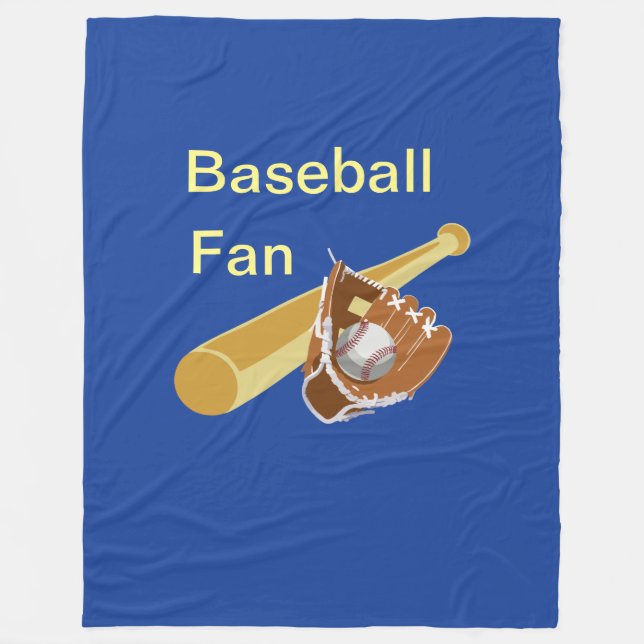 Basebollfantast Fleecefilt (Framsidan)