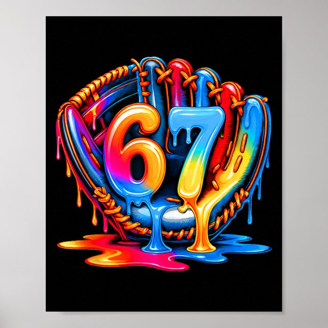 Basebollgrejer Sex Sju 67 Glass Dropp 6 7 Bas Poster (Framsidan)