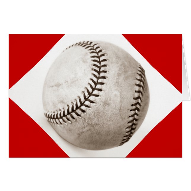 Basebollhälsningskort Hälsningskort (Framsidan Horizontal)