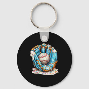 Basebollhandske Glass Dripp Med Strössel Män B Nyckelring