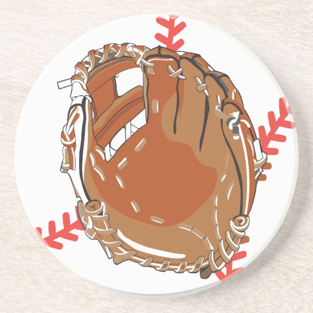 basebollhandske och baseboll vektor design underlägg (Framsidan)