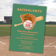 Basebollhandske Slagträ Femtio Män 50-årsdag