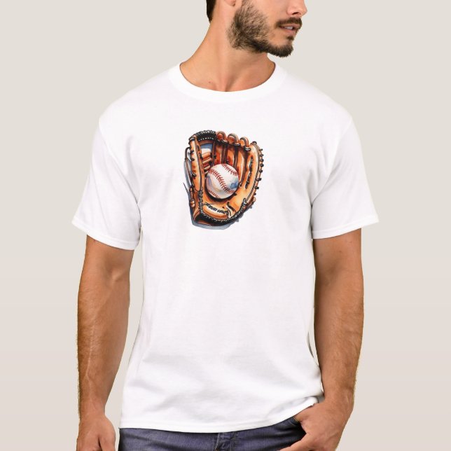 basebollhandske tee t-shirt (Framsida)