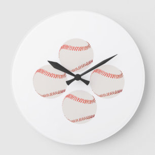 Basebollillustration Väggur