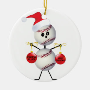 Basebolljul Julgransprydnad Keramik