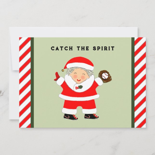 Basebolljul Julkort (Framsida)