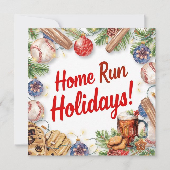 Basebolljul Julkort (Framsida)