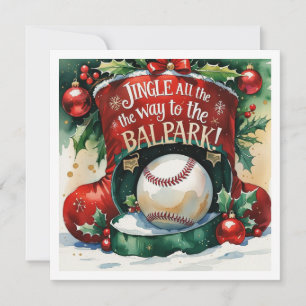 Basebolljul Julkort