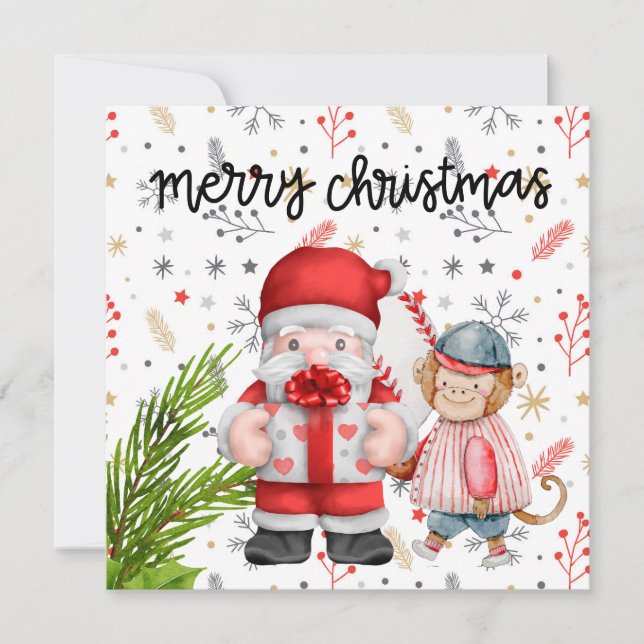 Basebolljul med gåvor och boll julkort (Framsida)