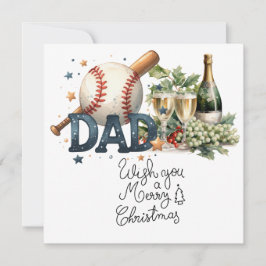 Basebolljul med gåvor och boll julkort