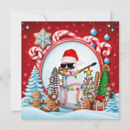 Basebolljul med gåvor och boll julkort