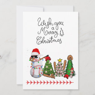 Basebolljul med gåvor och boll julkort