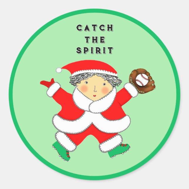 Basebolljul Runt Klistermärke (Framsida)