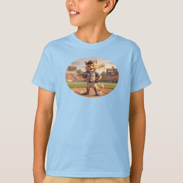 Basebollkatt (fulla färger) - Stödjer ideella orga T Shirt (Framsida)