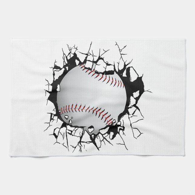 Basebollkläder - Baseboll  Kökshandduk (Horisontell)