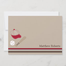 Basebollkorgar, platta Tack-/anteckningskort Anteckningskort