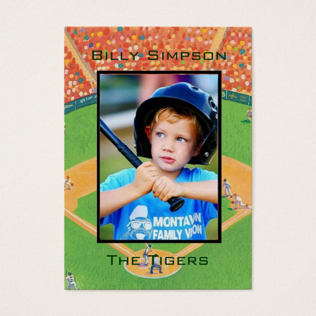 Basebollkort Visitkort (Framsidan)