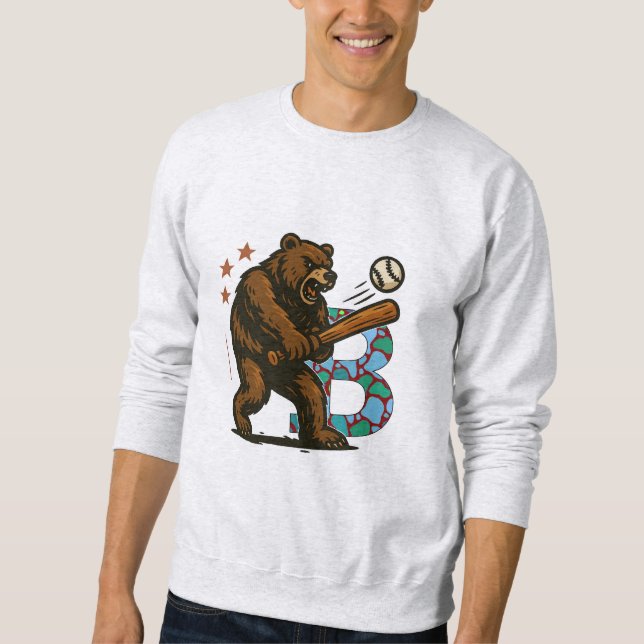 basebolllag B Lång Ärmad Tröja (Framsida)