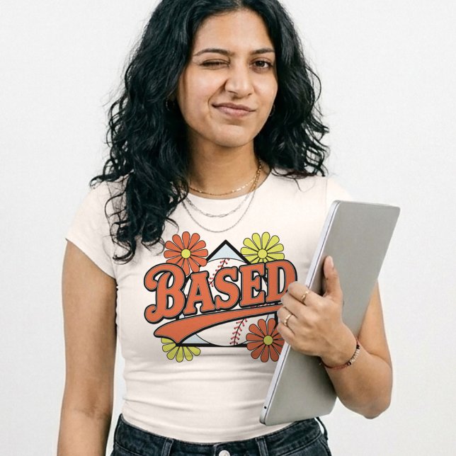 Basebollmamma Baserad Retro Softboll Rolig Matchda T Shirt (Retro based baseball tee with vintage flair, home-run style, bring game-day heat for moms & players)