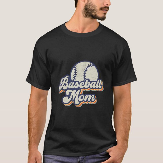 Basebollmamma Mamma Mors Dag T Shirt (Framsida)