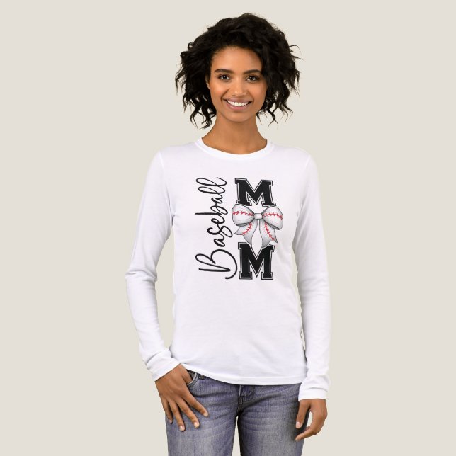 Basebollmamma med coquettebåge t shirt (Hel framsida)