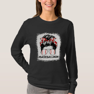 Basebollmamma Rödisbunke Stolt mamma Baseboll hals T Shirt