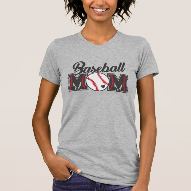 Basebollmamma. Sport.  T-Shirt (Framsida)