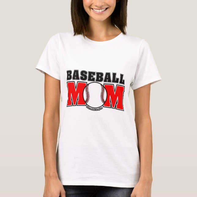 Basebollmamma T Shirt (Framsida)