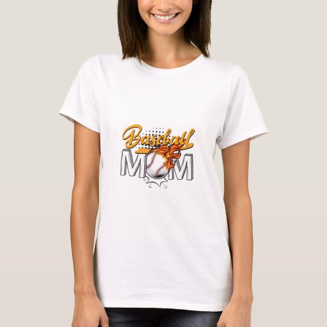 Basebollmamma T Shirt (Framsida)