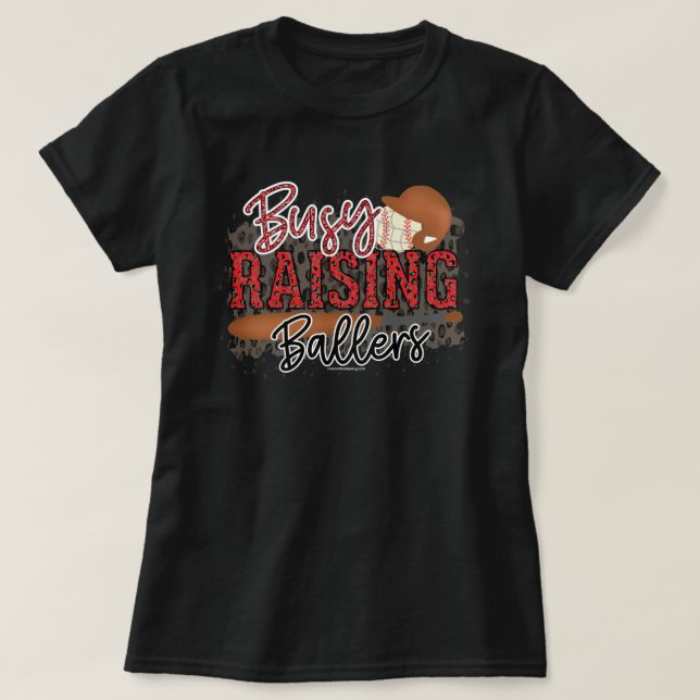 Basebollmamma T-shirt - Uppfostrar stjärnspelare G (Design framsida)