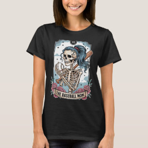 Basebollmamma tarotkort skelett basebollmamma t shirt
