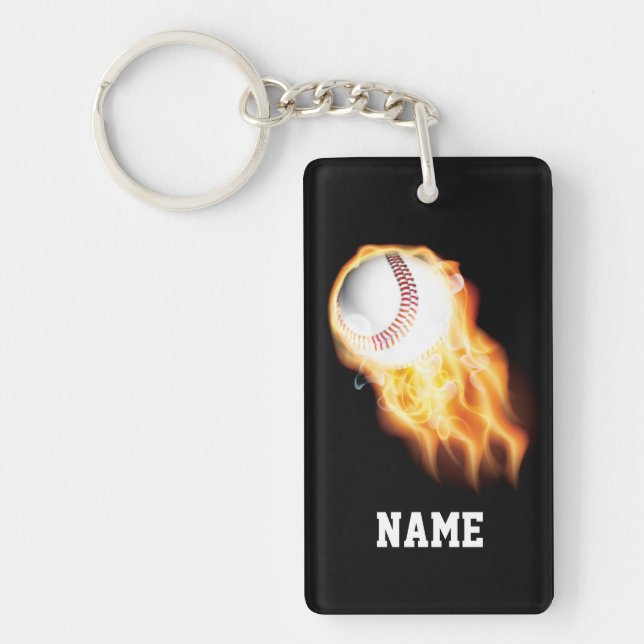 Basebollnyckelringar med NAMN eller ÅR och LAGNAMN (Framsidan)