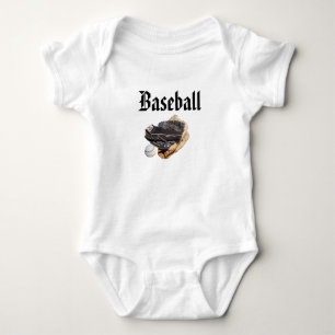 Basebollogotyp och handskar, t shirt