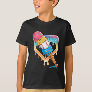 Basebollplansdropp för bojor Hem Plate Ice Cream D T Shirt