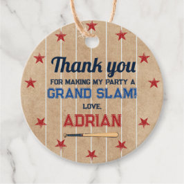 Basebollrundan tack för din födelsedag gåvor etiketter