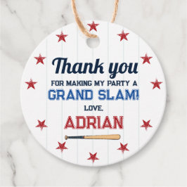 Basebollrundan tack för din födelsedag gåvor etiketter