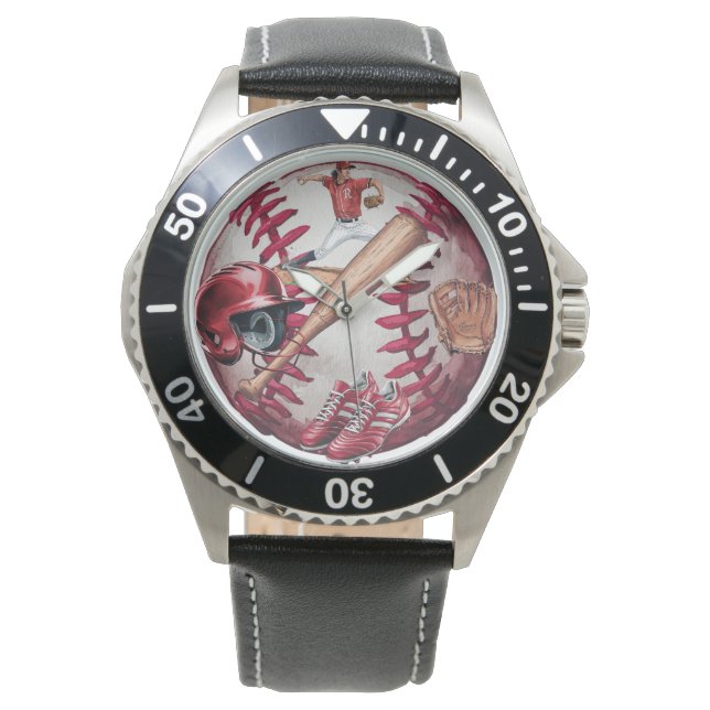 Basebollsäsong  armbandsur (Framsida)