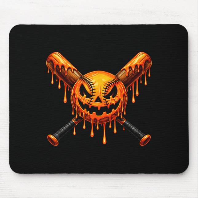 Basebollsdropp pumpa spöklik spöke halloween pojka musmatta (Framsidan)