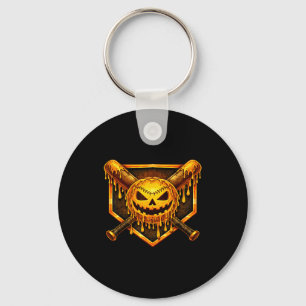 Basebollsdroppspumpa spökliknande spöke halloween nyckelring