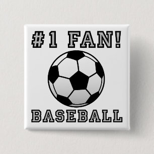 Basebollsfan Inte Roligt Knapp Märke Pin