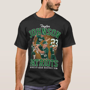 Basebollspelare Anpassad Foto Retro Olaglig Kopia  T Shirt