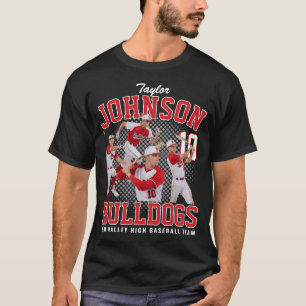 Basebollspelare Anpassad Foto Retro Olaglig Kopia  T Shirt