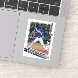 Basebollspelare Anpassad present i Blå Klistermärken