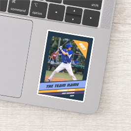 Basebollspelare Anpassad Present Mörkblå Gul Klistermärken