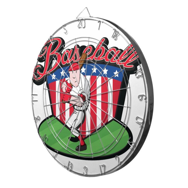 Basebollspelare Darttavla (Högra Framsidan)