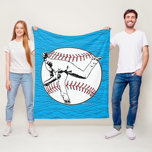 Basebollspelare Fleecefilt (På plats)