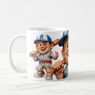 Basebollspelare humor kaffemugg